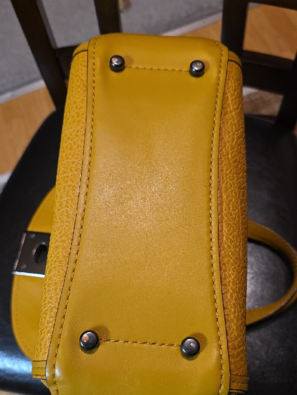 Coach Drifter Bag In Mustard Yellow With Gunmetal Hardware - Picture 10 of 11